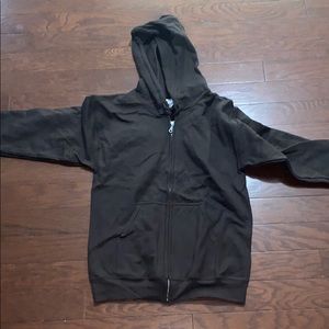 Dark Brown Zip Up Hoodie